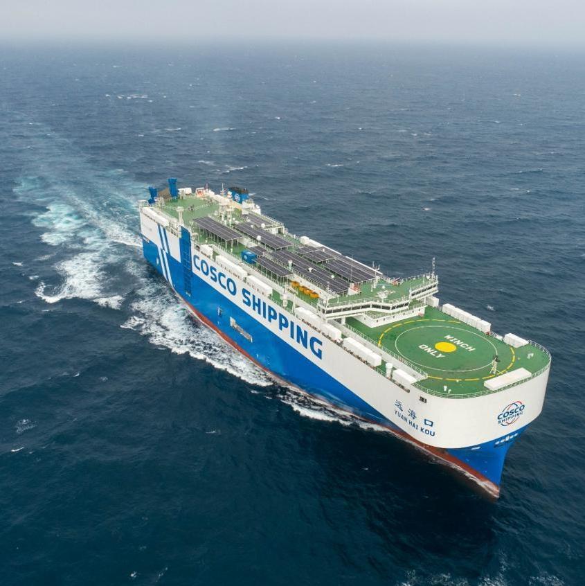 A new pure car truck carrier delivered for use in Guangzhou